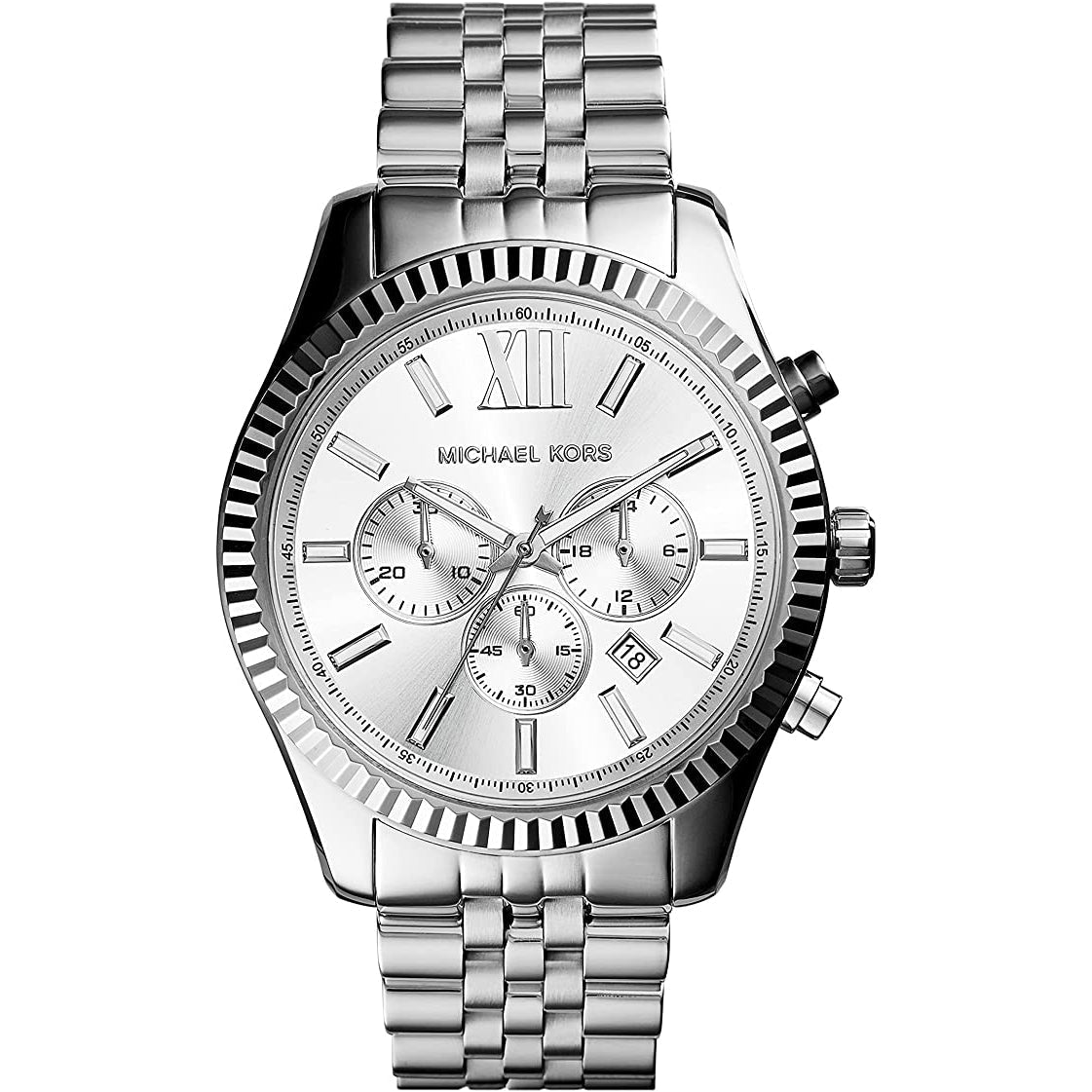 Michael Kors Men's Lexington Chronograph Silver Watch - MK8405